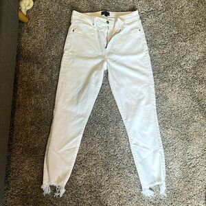 White skinny leg denim